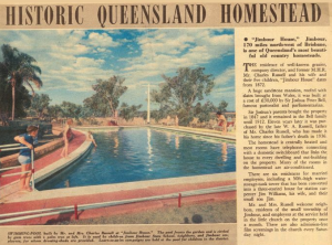 Newspaper article featuring Jimbour House